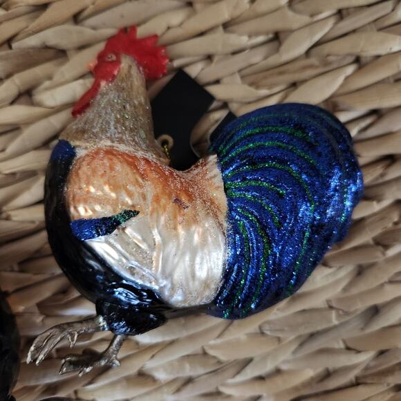 New Glass Rooster Ornament Christmas Hobby Lobby Gift Decor #002 - Picture 4 of 4